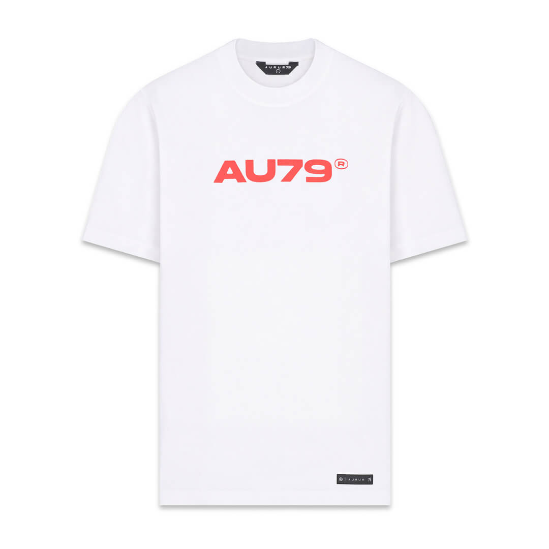 AURUM TIMELESS RED LINE CAMISETA OVERSIZE BLANCA