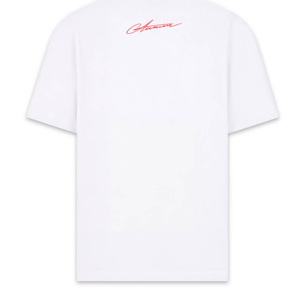 AURUM TIMELESS RED LINE CAMISETA OVERSIZE BLANCA
