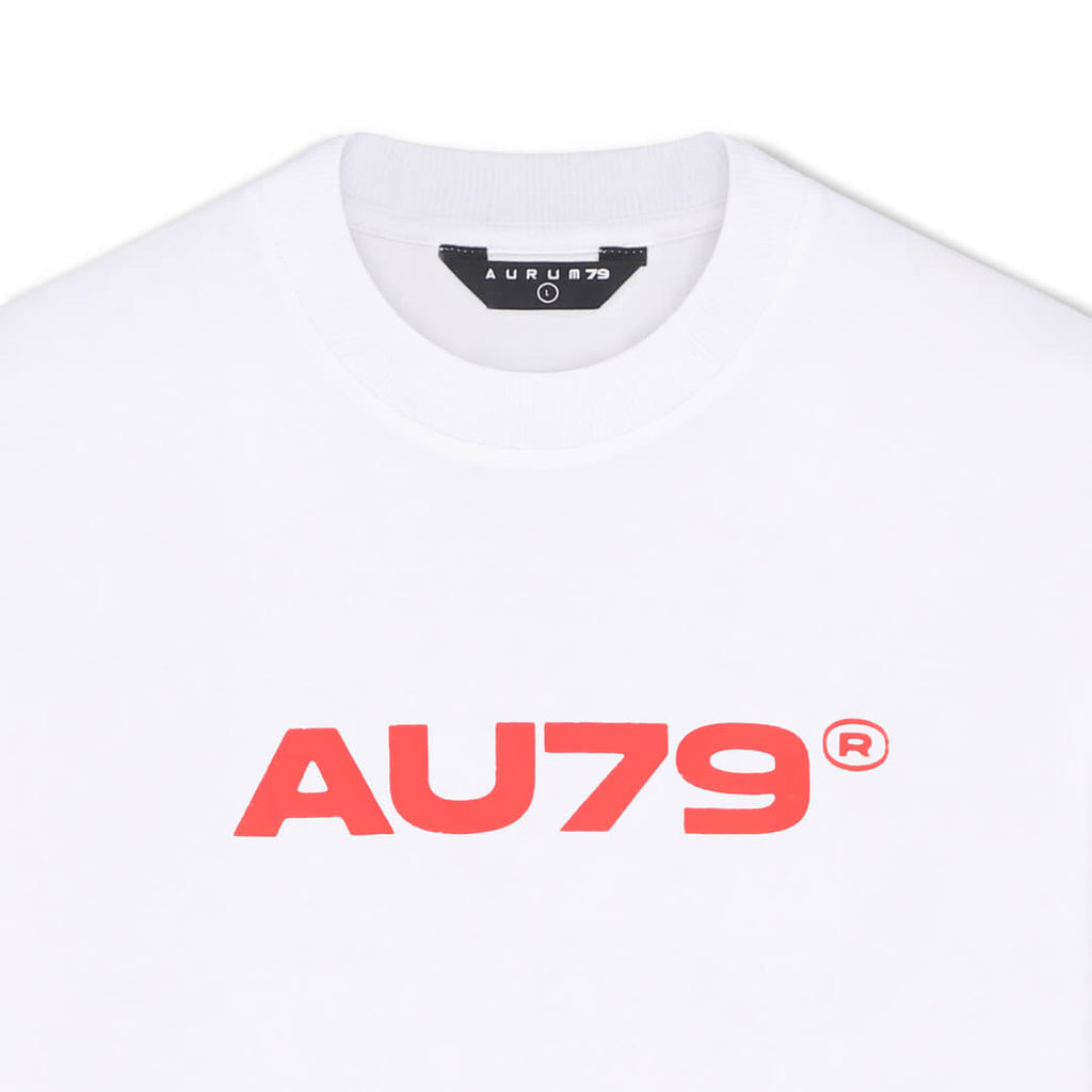 AURUM TIMELESS RED LINE CAMISETA OVERSIZE BLANCA