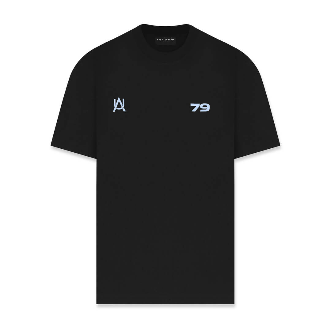 AURUM TIMELESS TIME SPEAKS CAMISETA SEMIOVERSIZED NEGRA
