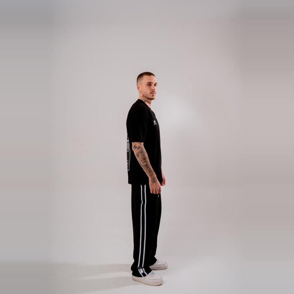 AURUM TIMELESS TIME SPEAKS CAMISETA SEMIOVERSIZED NEGRA