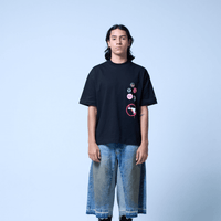 SINNERS STAMPS CAMISETA OVERSIZED NEGRA