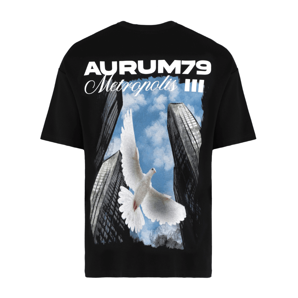 AURUM METROPOLIS III CHICAGO CAMISETA OVERSIZED NEGRA