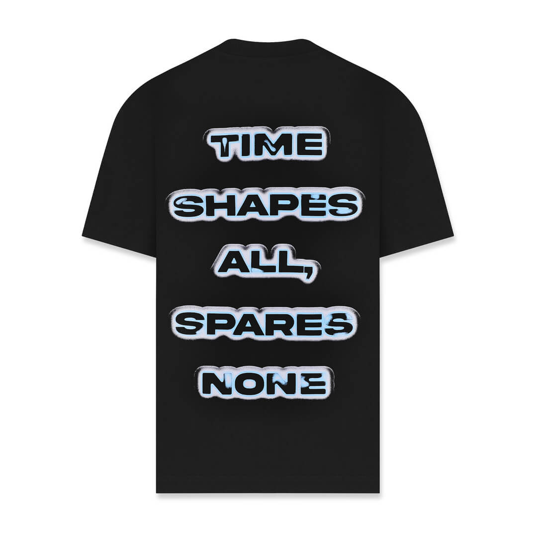 AURUM TIMELESS TIME SHAPES CAMISETA SEMIOVERSIZED NEGRA