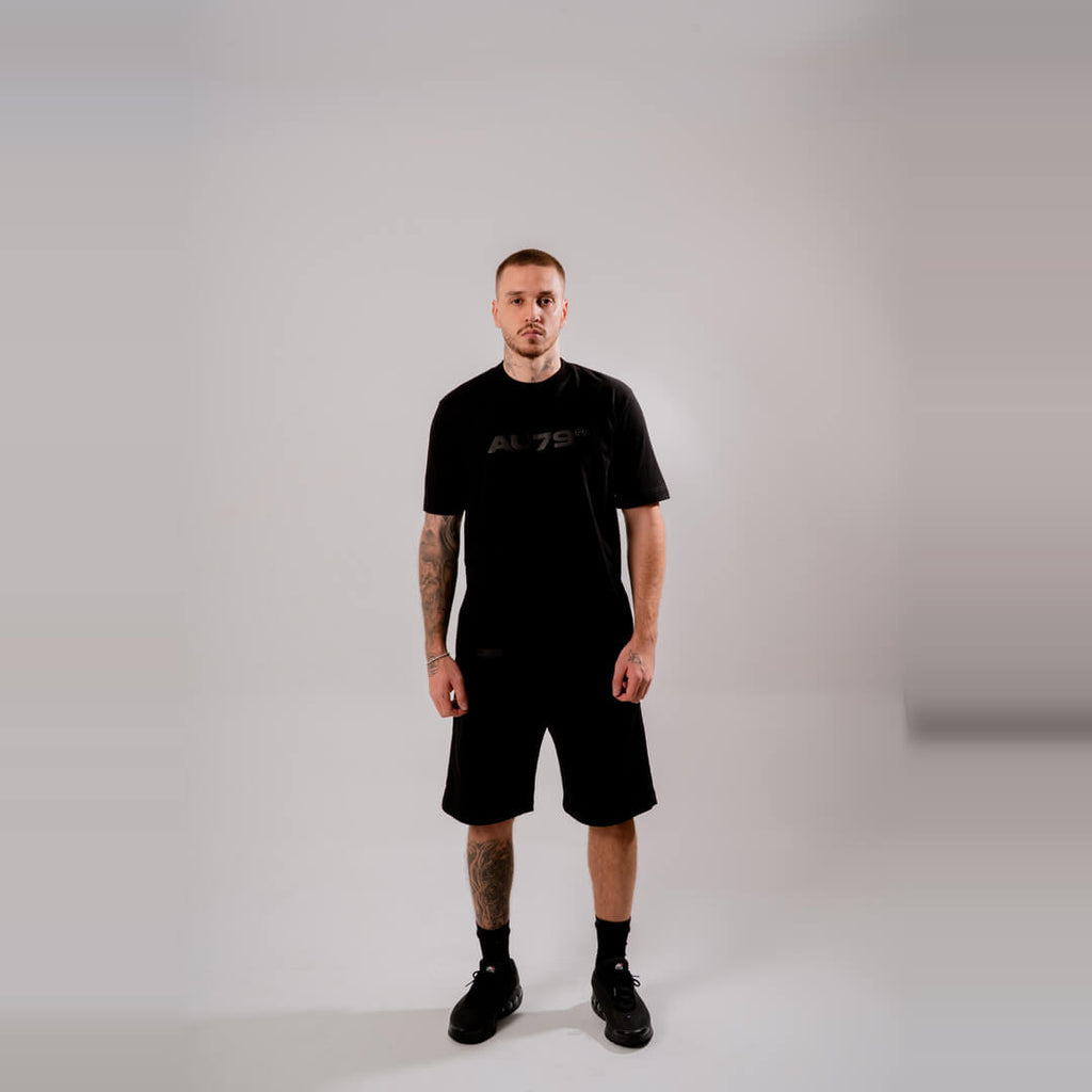 AURUM TIMELESS TIME SHAPES CAMISETA SEMIOVERSIZED NEGRA