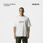 SON OF SON DALLAS TEXAS HERITAGE LOGO CAMISETA OVERSIZED BLANCA