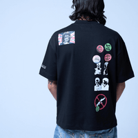 SINNERS STAMPS CAMISETA OVERSIZED NEGRA