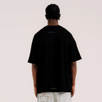 AURUM STARS I AURUM BLACK ON BLACK LINE CAMISETA OVERSIZED NEGRA