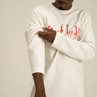 AP CROWN FIAT LUX SANCTUS PULLOVER MANGA LARGA OVERSIZE BEIGE