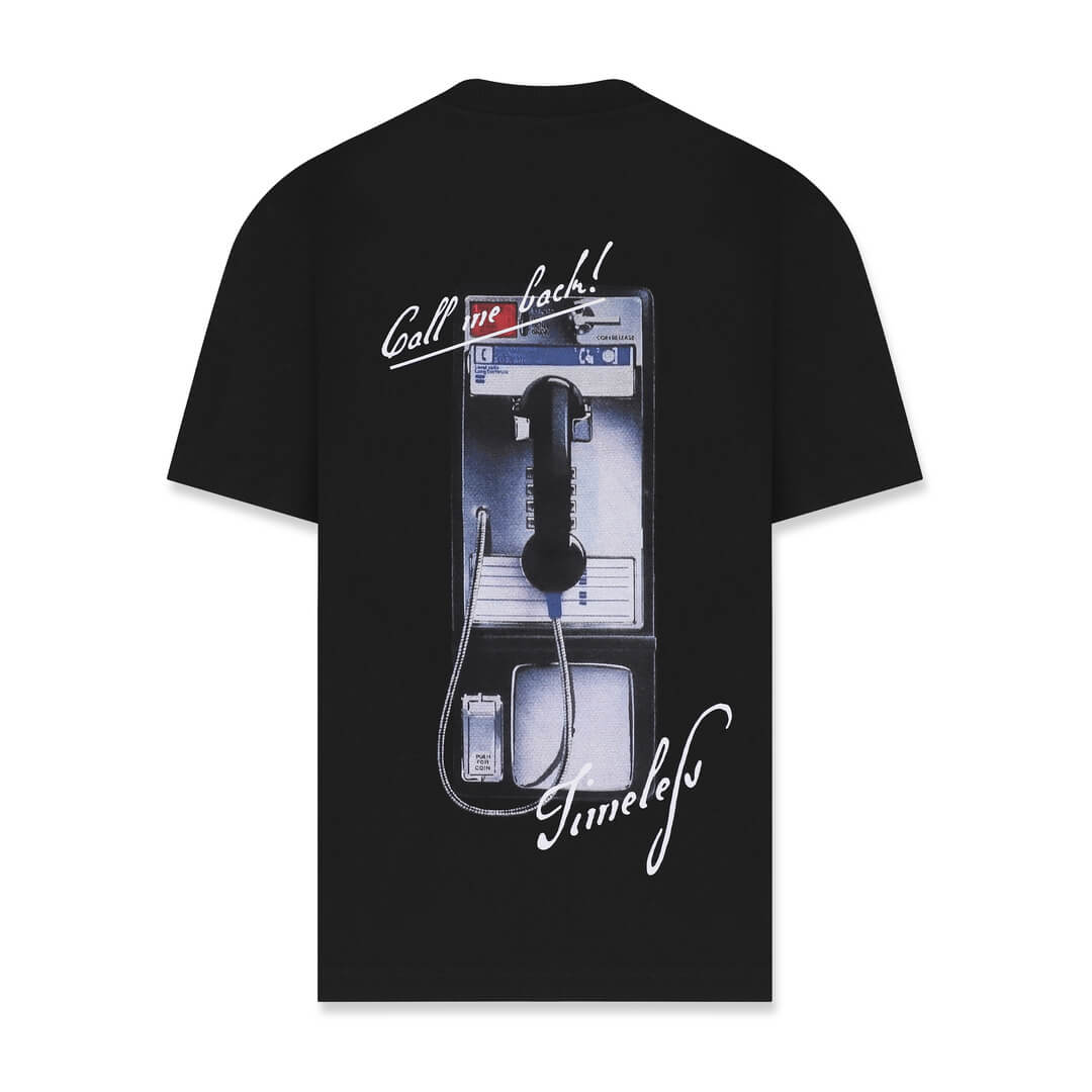 AURUM TIMELESS PHONE CALL CAMISETA OVERSIZE NEGRA