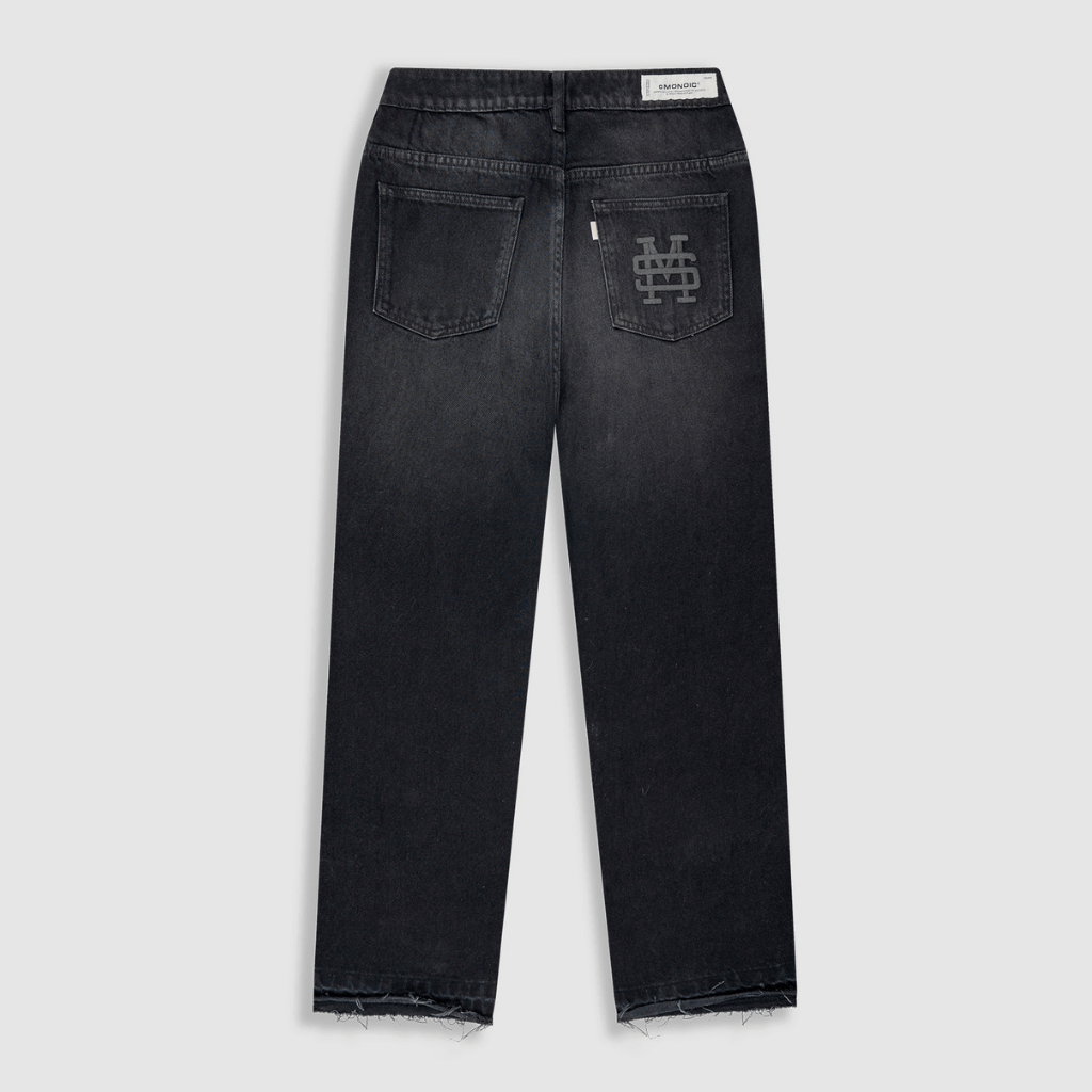 MONOIC TUTTO BENE I FLARED JEANS NEGRO DESGASTADO