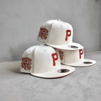 NEW ERA 9FIFTY MLB PITTSBURGH PIRATES CHROME COLLECTION GORRA AJUSTABLE BEIGE / ROJO