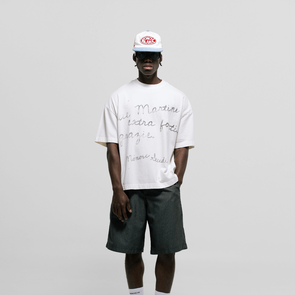 MONOIC TUTTO BENE 2 CAMISETA BOXY FIT DUE MARTINI BLANCO HUESO