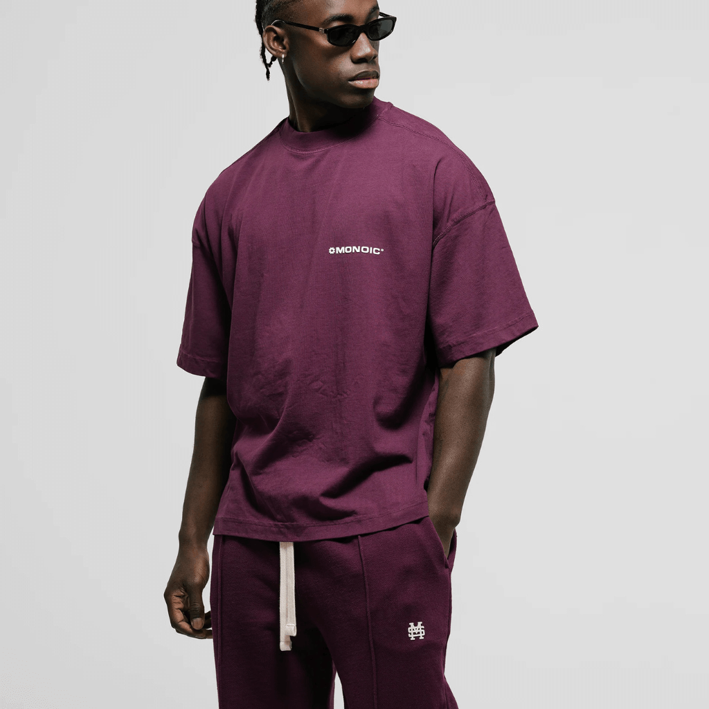 MONOIC TIMELESS V3 CAMISETA BOXY FIT VINOTINTO