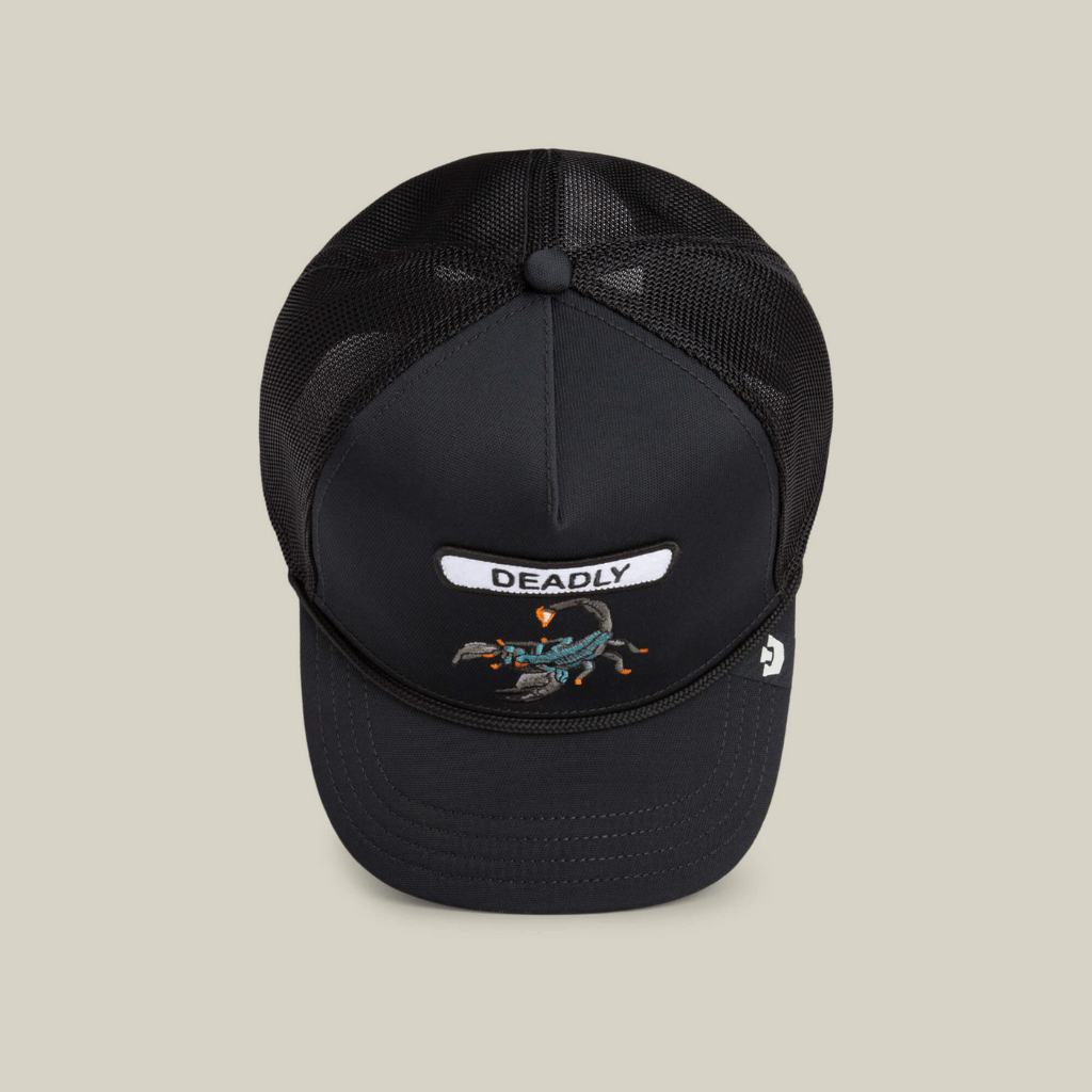 GOORIN BROS GB2 DEADLY SCORPION GORRA CAMIONERA  AJUSTABLE NEGRA