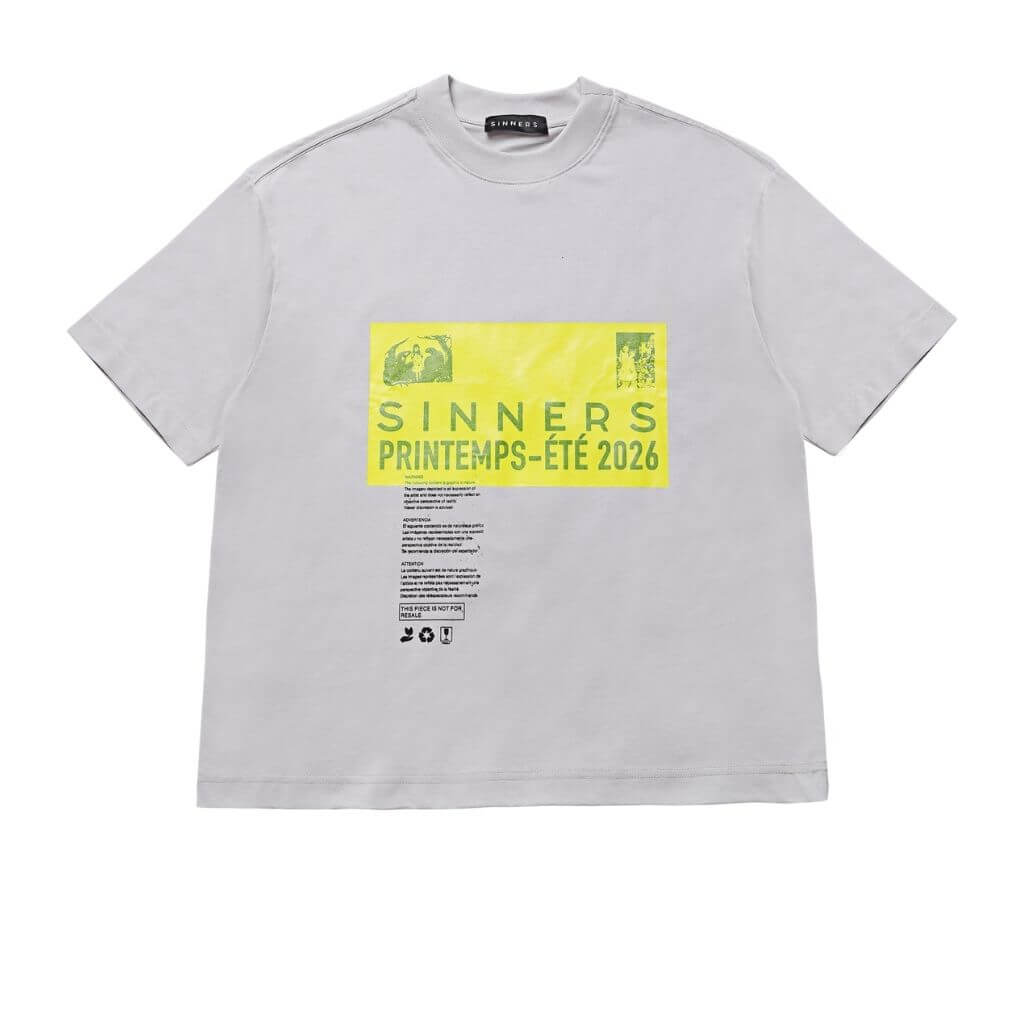 SINNERS SUGAR ABUSE PRE-CAUCION CAMISETA OVERSIZED GRIS