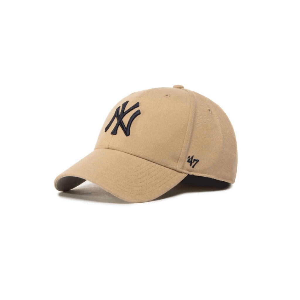 ´47 MVP MLB NY YANKEES GORRA AJUSTABLE BEIGE LOGO NEGRO