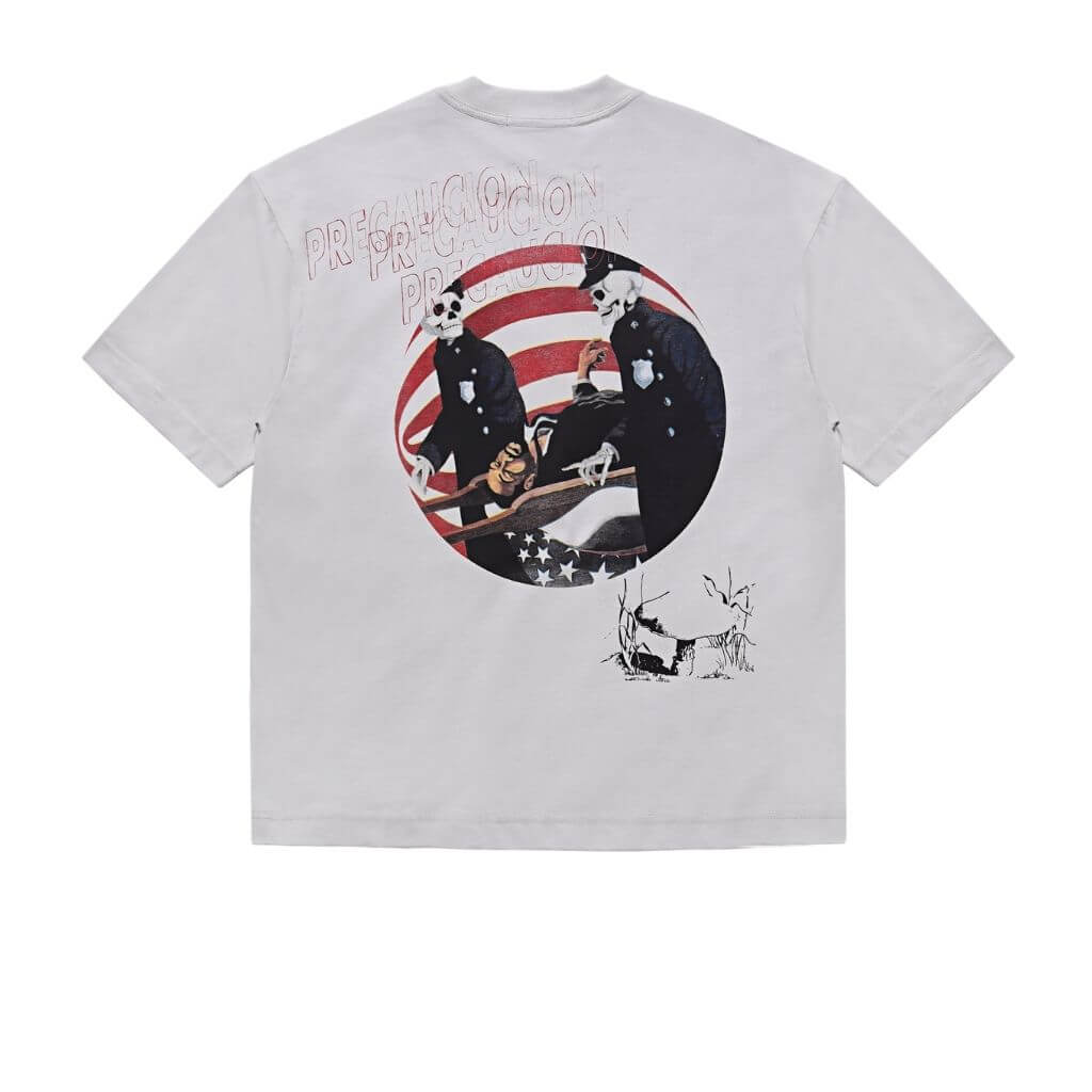 SINNERS SUGAR ABUSE PRE-CAUCION CAMISETA OVERSIZED GRIS