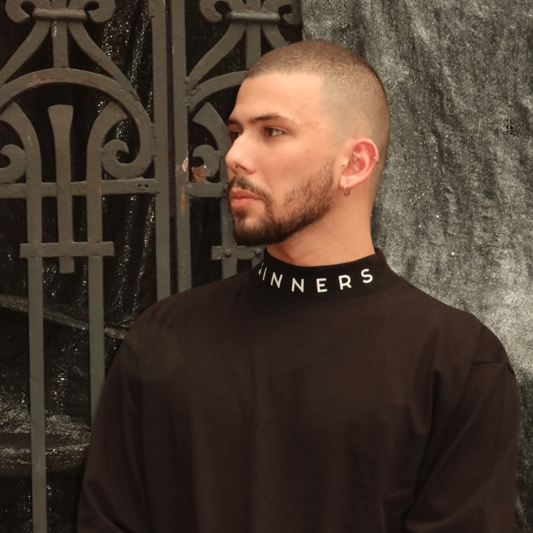 SINNERS LES MACONS LONG SLEEVE CAMISETA BASICA MANGA LARGA NEGRA