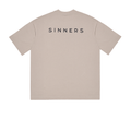 SINNERS LOGO CAMISETA OVERSIZE BEIGE