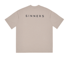 SINNERS LOGO CAMISETA OVERSIZE BEIGE