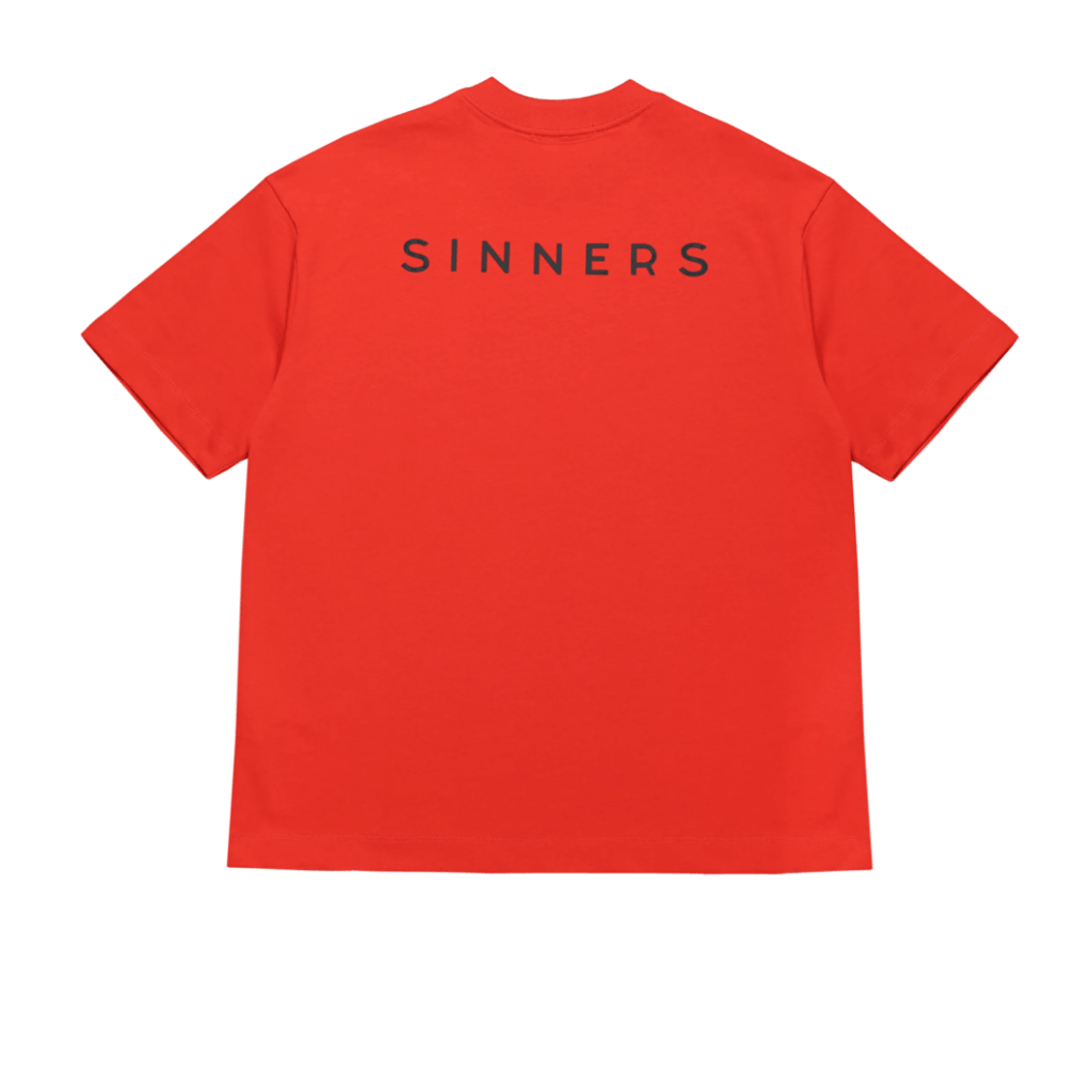 SINNERS FW25 SINNERS FW25 LOGO CAMISETA OVERSIZE NARANJA