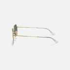 GAFAS RAYBAN OCTAGONAL LENTE AZUL MARCO DORADO