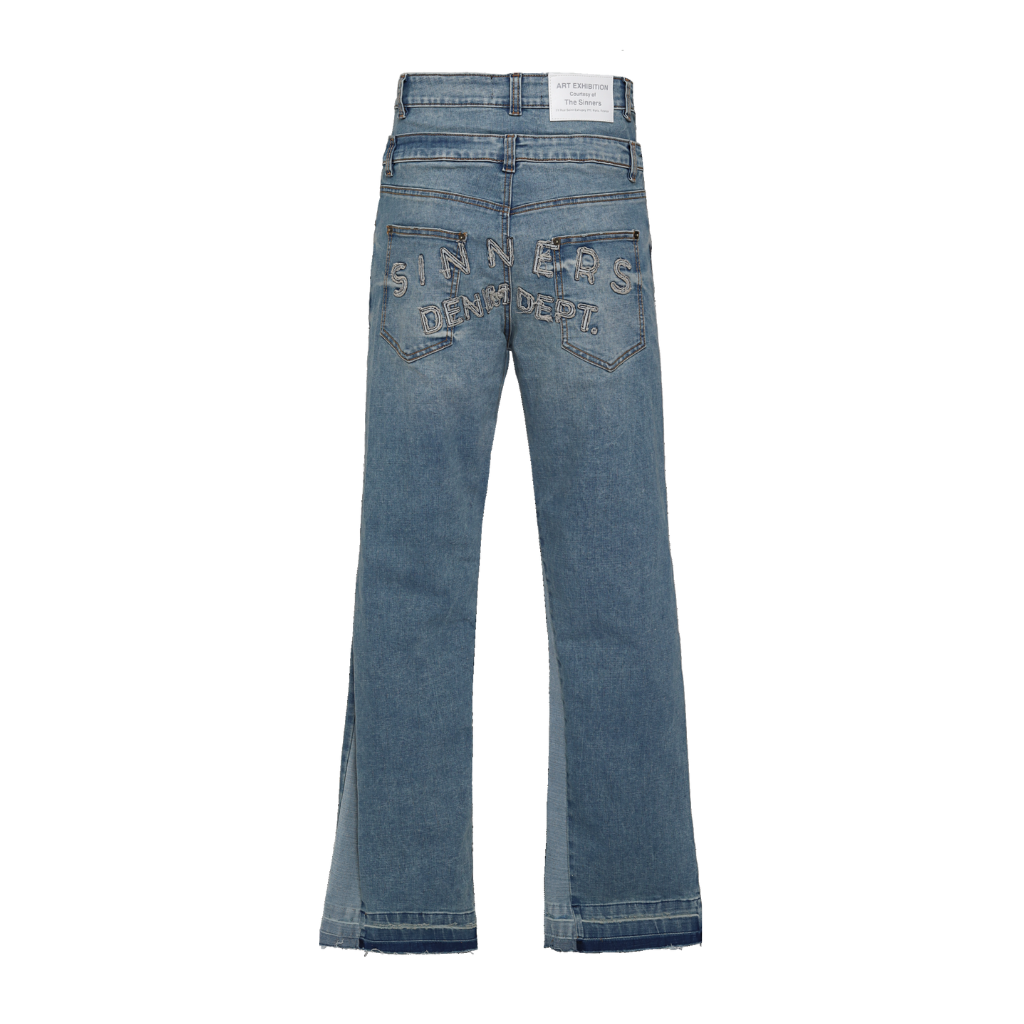 SINNERS FW25 DOUBLE FLARED BLUE JEANS