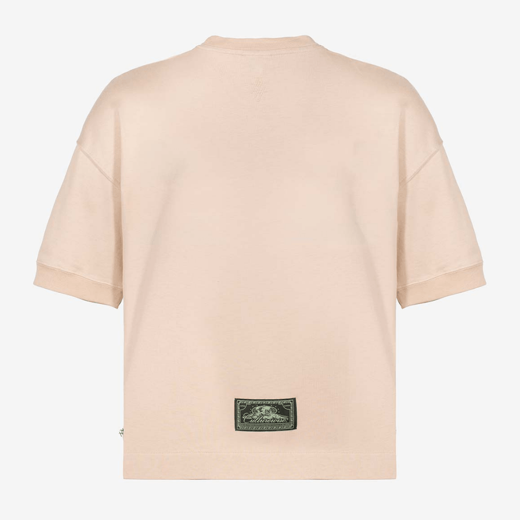 CULTURE WISE PASS THE LOVE CAMISETA OVERSIZED CAMEL WEED CURSIVE LOGO