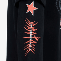 CULTUREWISE TWO STROKE SAINTS CAMISETA MANGA LARGA OVERSIZED RACING NEGRA