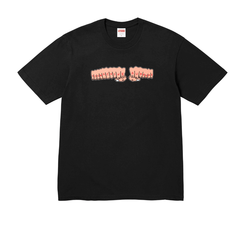 SUPREME X TOY MACHINE FIST CAMISETA NEGRA