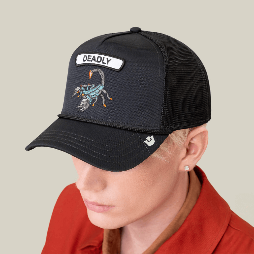 GOORIN BROS GB2 DEADLY SCORPION GORRA CAMIONERA  AJUSTABLE NEGRA