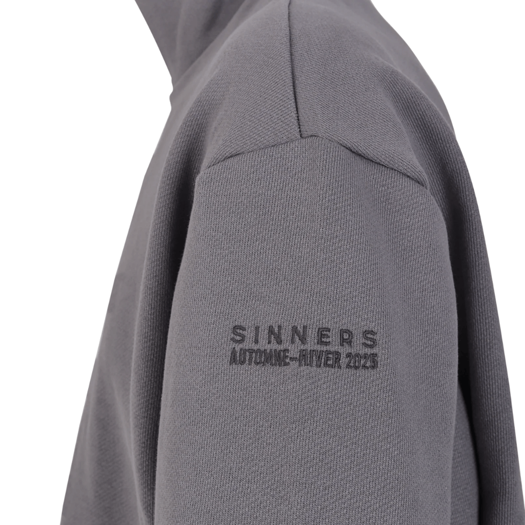 SINNERS QUARTER ZIP SACO GRIS OSCURO