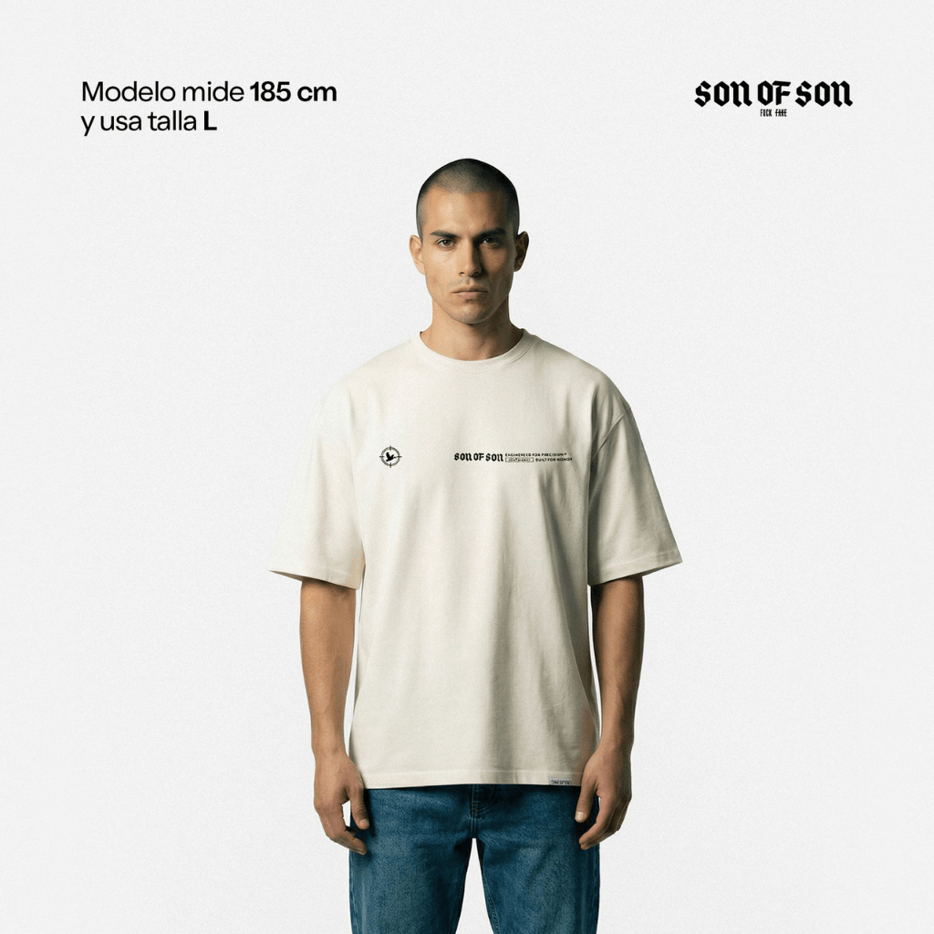 SON OF SON DALLAS TEXAS THE MOMENT BEFORE CAMISETA OVERSIZED BEIGE