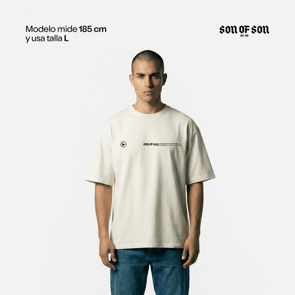 SON OF SON DALLAS TEXAS THE MOMENT BEFORE CAMISETA OVERSIZED BEIGE