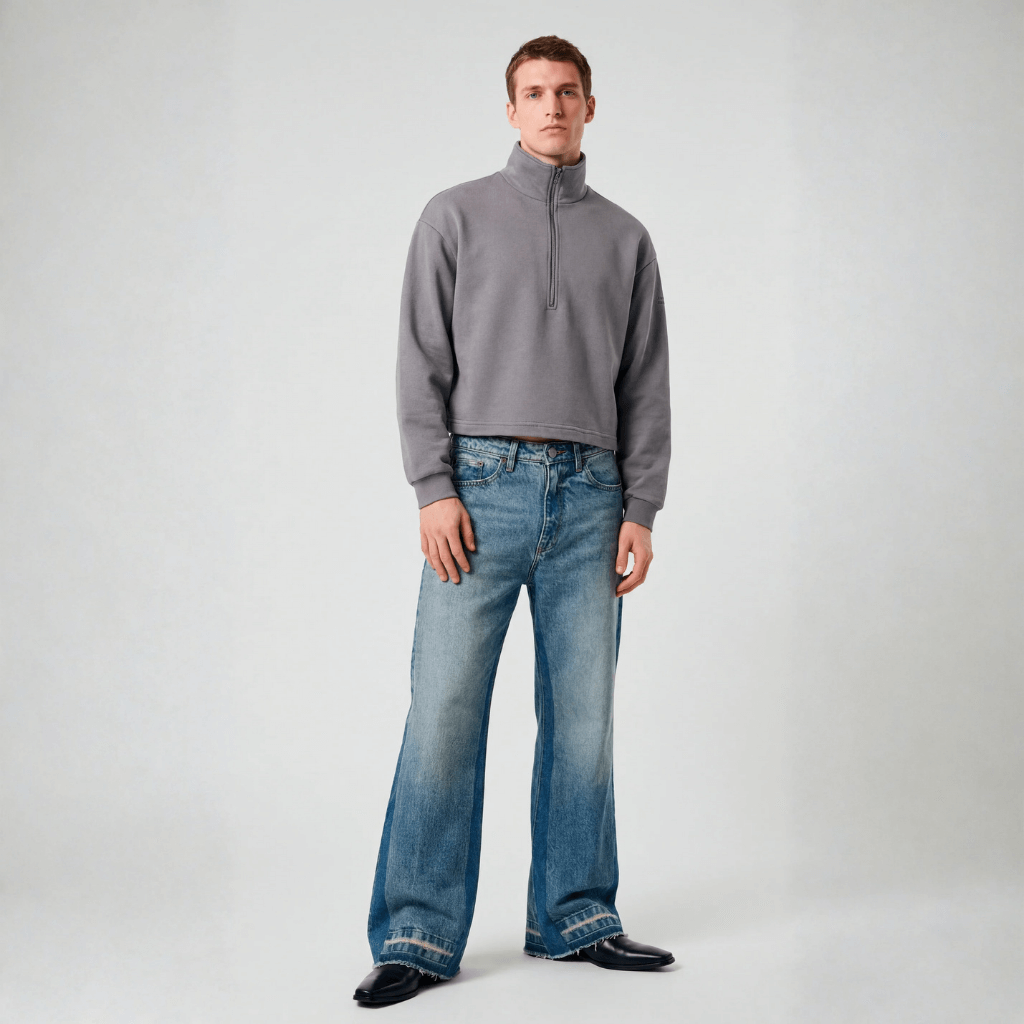SINNERS QUARTER ZIP SACO GRIS OSCURO