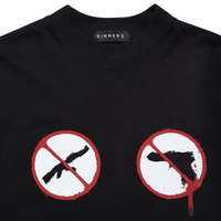 SINNERS AMERICAN HORROR CAMISETA BOXY NEGRA