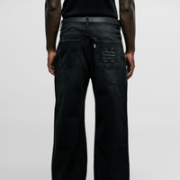 MONOIC TUTTO BENE I FLARED JEANS NEGRO DESGASTADO