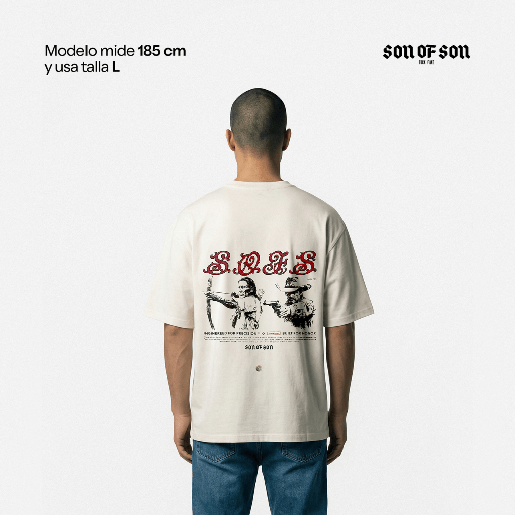 SON OF SON DALLAS TEXAS THE MOMENT BEFORE CAMISETA OVERSIZED BEIGE