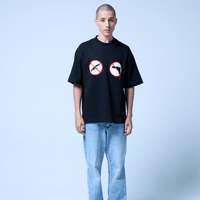 SINNERS AMERICAN HORROR CAMISETA BOXY NEGRA