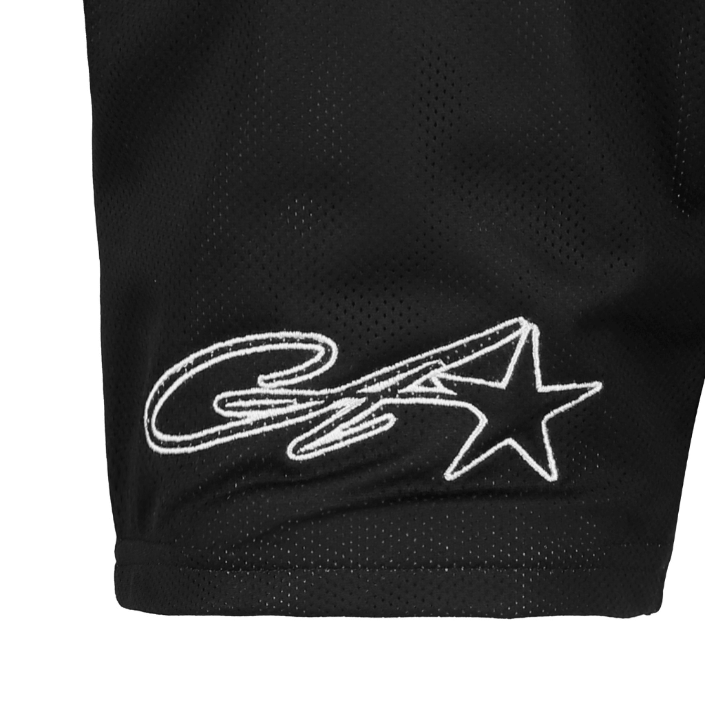 AURUM STARS II BLACK STAR SHORTS LOOSE FIT NEGROS