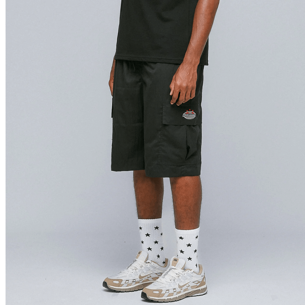 TRUE PARACHUTE BERMUDA SHORTS NEGROS