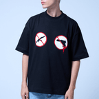 SINNERS AMERICAN HORROR CAMISETA BOXY NEGRA