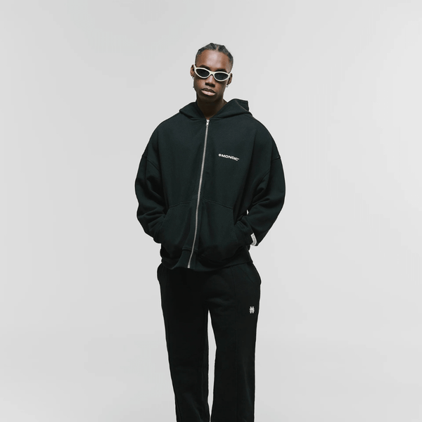 MONOIC TIMELESS V2 BUZO DE CIERRE OVERSIZED NEGRO