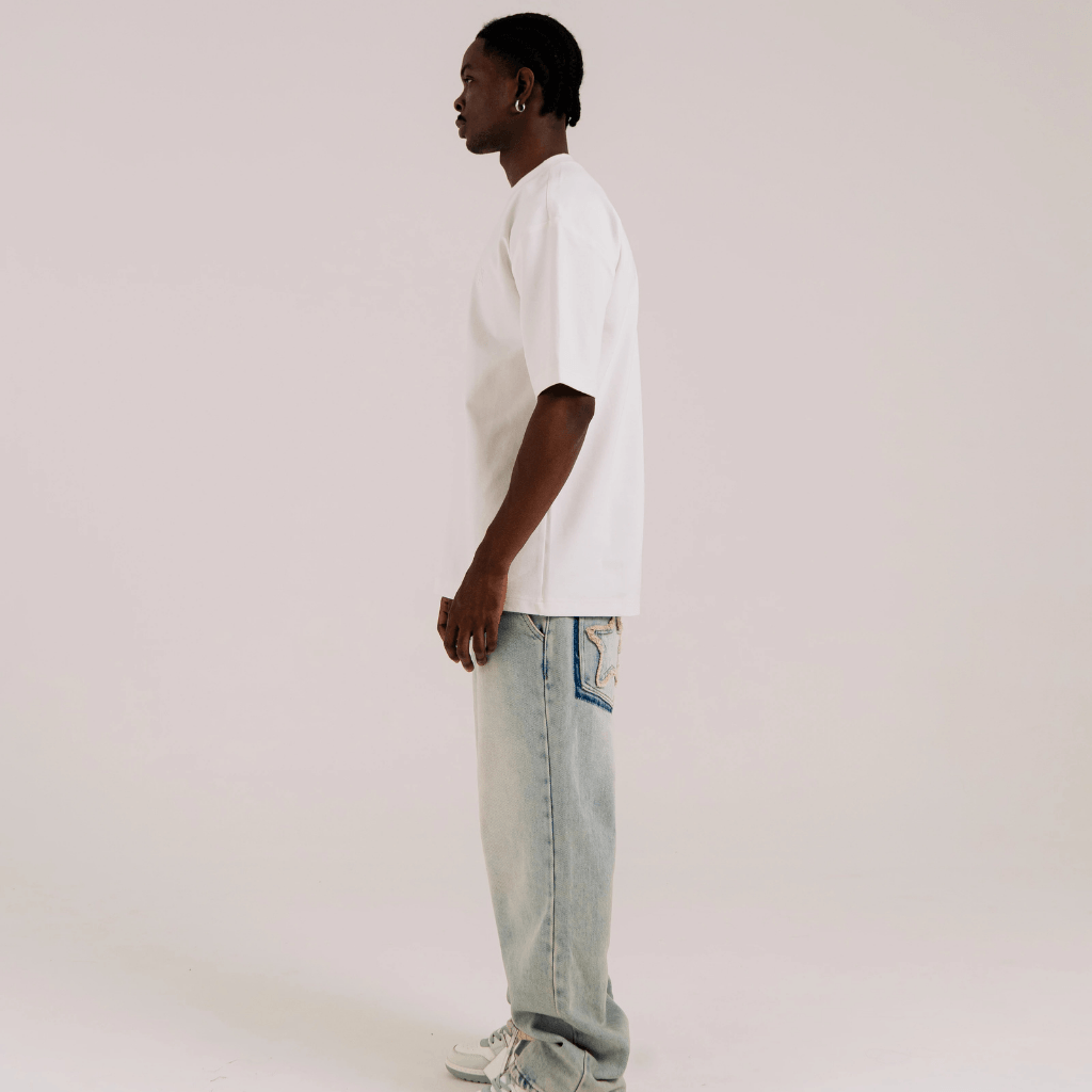 AURUM STARS I AURUM LINE WHITE CAMISETA OVERSIZED BLANCA