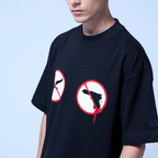 SINNERS AMERICAN HORROR CAMISETA BOXY NEGRA