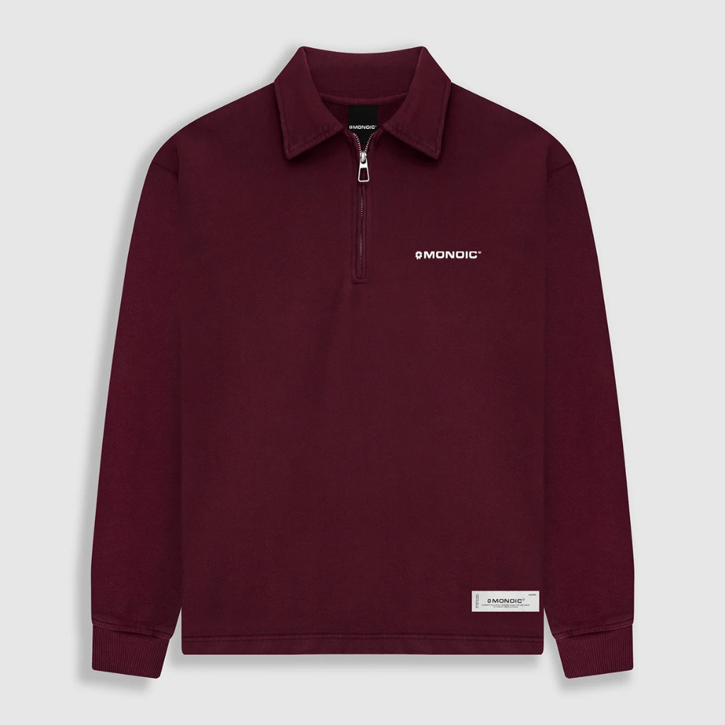 MONOIC TIMELESS V2 SACO QUARTER ZIP OVERSIZED VINOTINTO