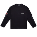 SINNERS CAMISETA DOBLE MANGA NEGRA POLIZIA NEGRA