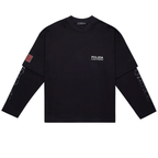 SINNERS CAMISETA DOBLE MANGA NEGRA POLIZIA NEGRA