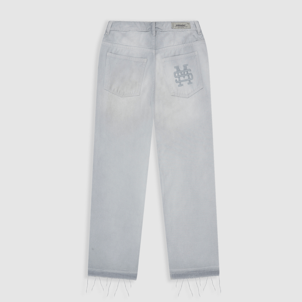 MONOIC TUTTO BENE I FLARED JEANS GRIS CLARO DESGASTADO